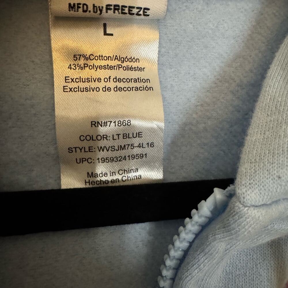 Disney Stitch Embroidered Fleece Hooded Sweater Size Large NWOT - Picture 6 of 6